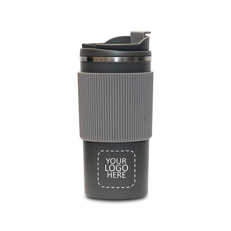 Tumbler With Silcon Grip Gray With Logo